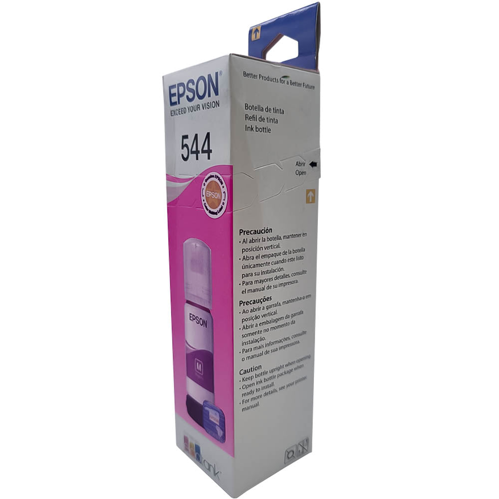 Refil de Tinta Epson Corante T544 Magenta 65ML Para Ecotank L1110 / L1210 / L3110 / L3150 / L3160 / L3251 / L