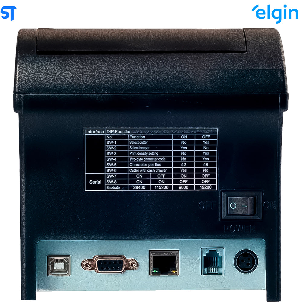 Impressora Fiscal i8 Elgin Com Modulo Fiscal Eletronico MFe2 Smart V1 Elgin Ethernet e USB + Serial