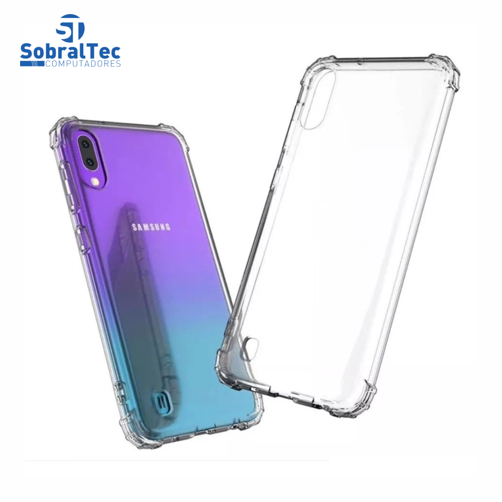 Capa Silicone TPU Transparente Borda Anti Impacto Anti-Shock Samsung Galaxy A01