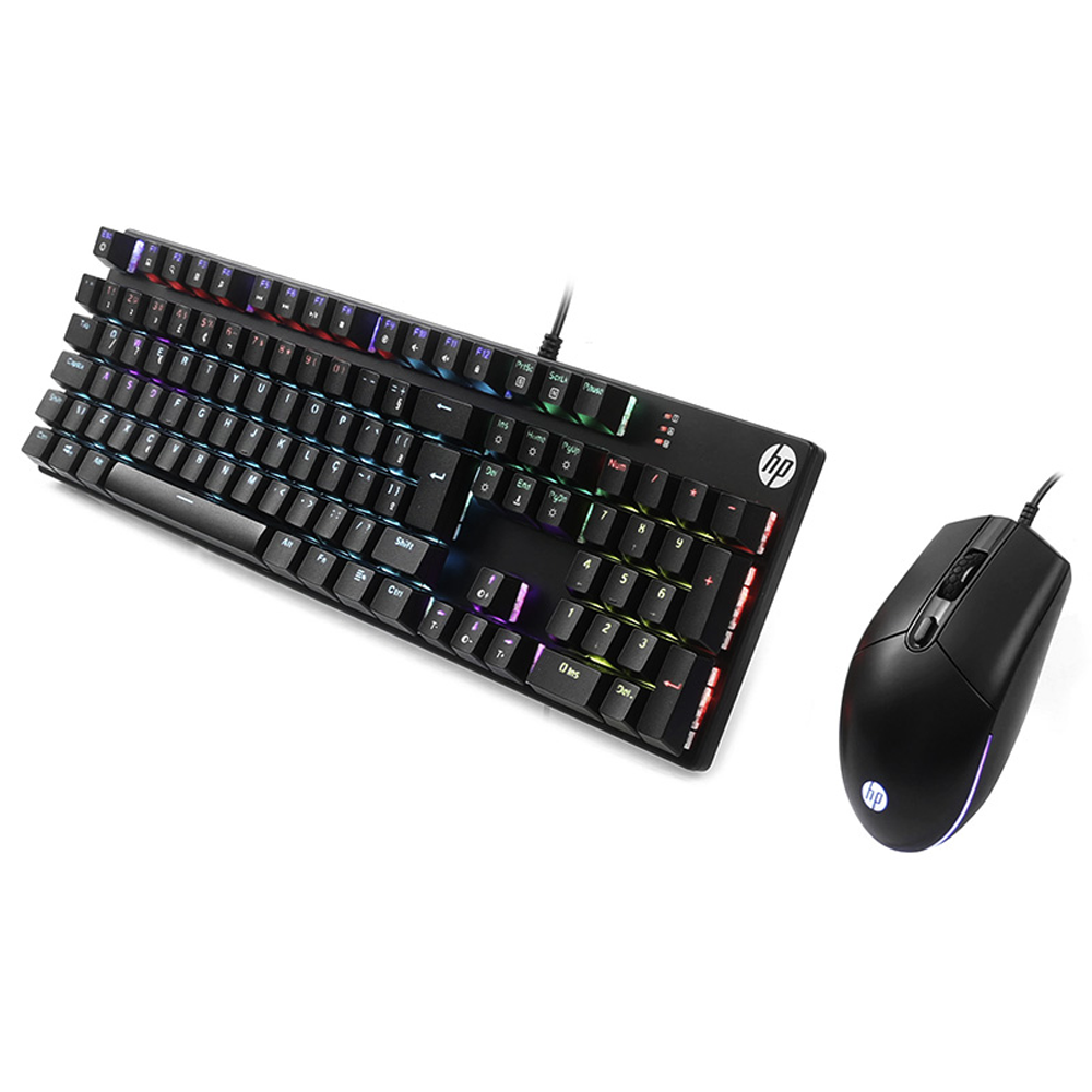 Kit Teclado e Mouse USB GAMING Membrana GM300 HP Preto