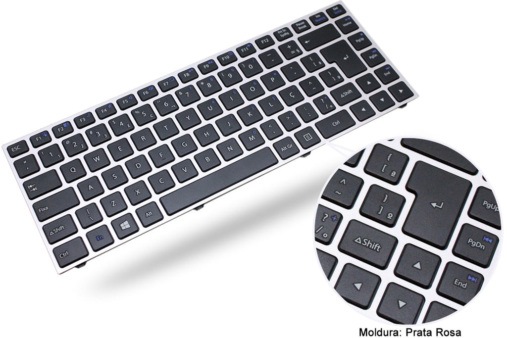 Teclado Notebook Compativel Com Positivo Premium Tv Xs3210 - Mp-12R78Pa-43022 - Br Sem Moldura