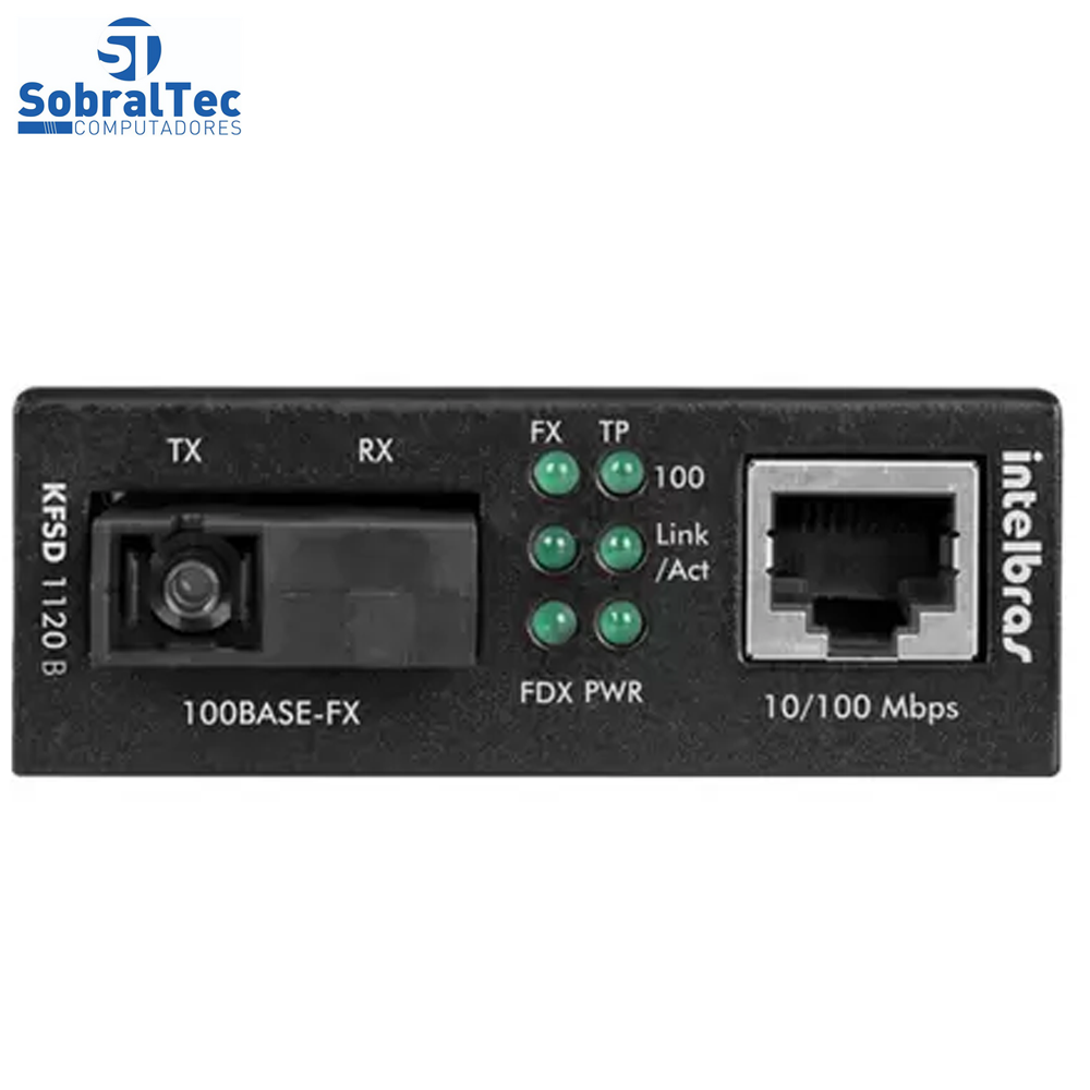 Conversor de Midia Fast Wdm Monomodo 20 km - kfsd 1120 B- Intelbras