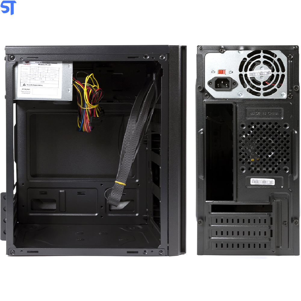Gabinete Micro ATX MT-28BK com Fonte 200W C3Tech