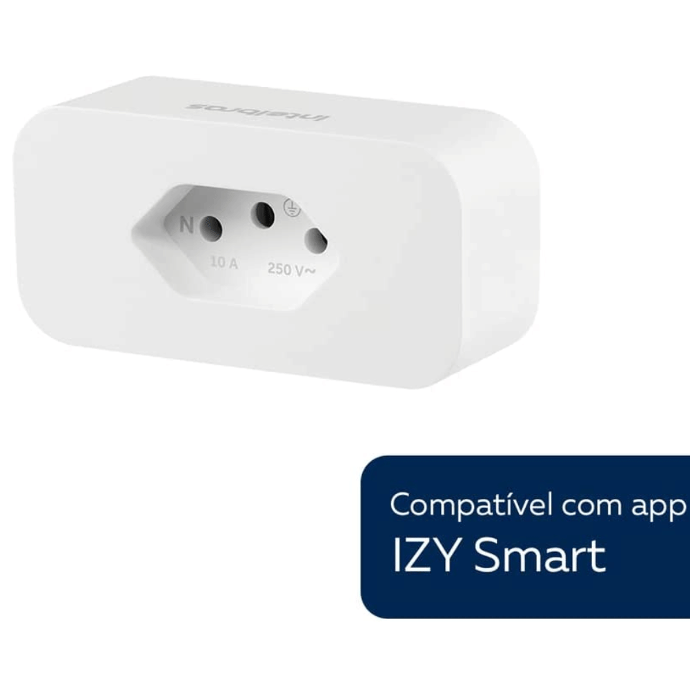 Tomada Smart Wi-Fi Izy Compatível Com Alexa EWS 301 Branco Intelbras