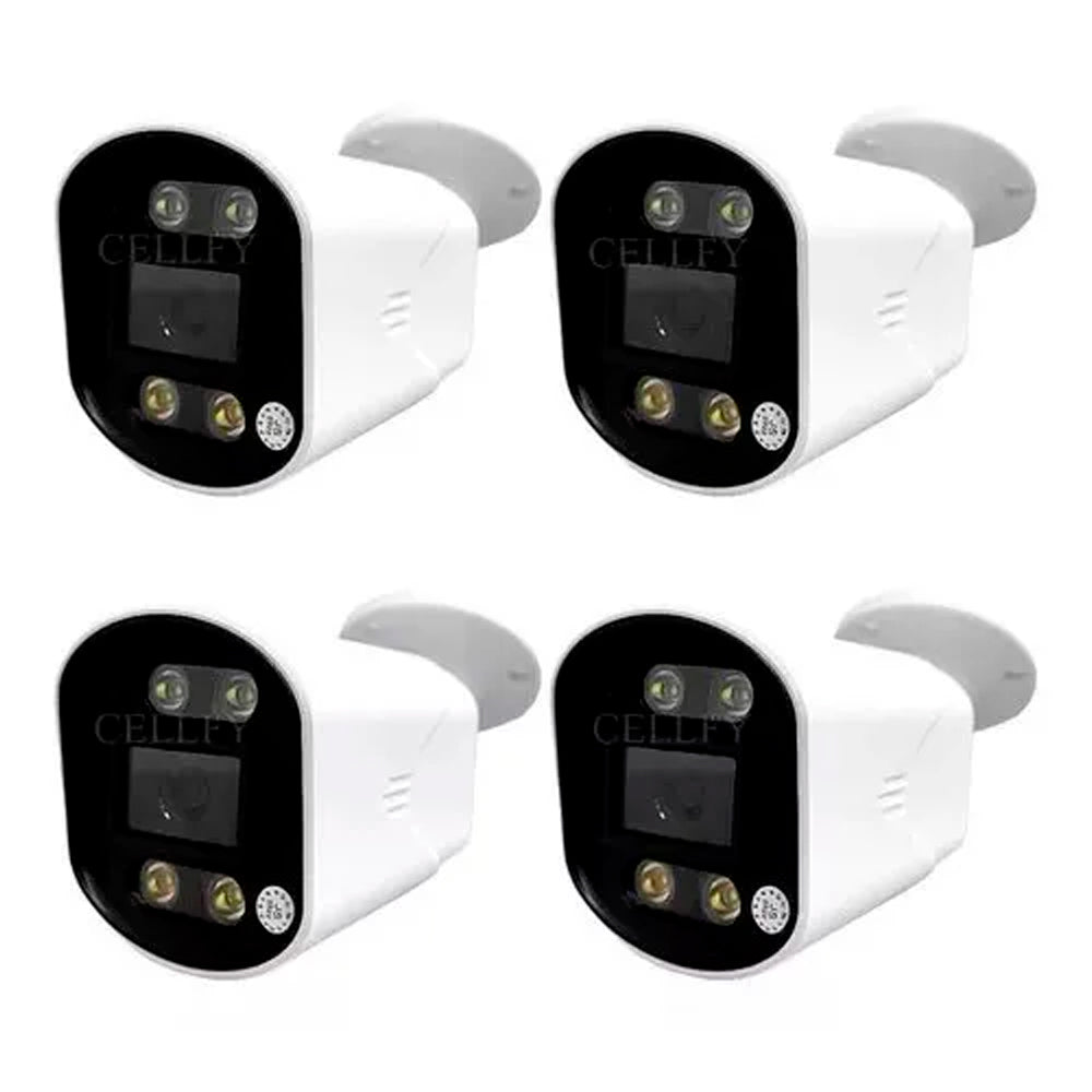 Kit - Gravador NVR Com 4 Cameras Ip Externas 4mp Poe Kp-CA239 Ipega