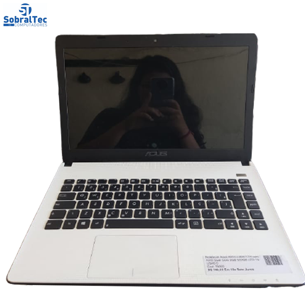 Notebook Asus X401U-WX117H com AMD Dual Core 2GB 500GB LED 14- USADO