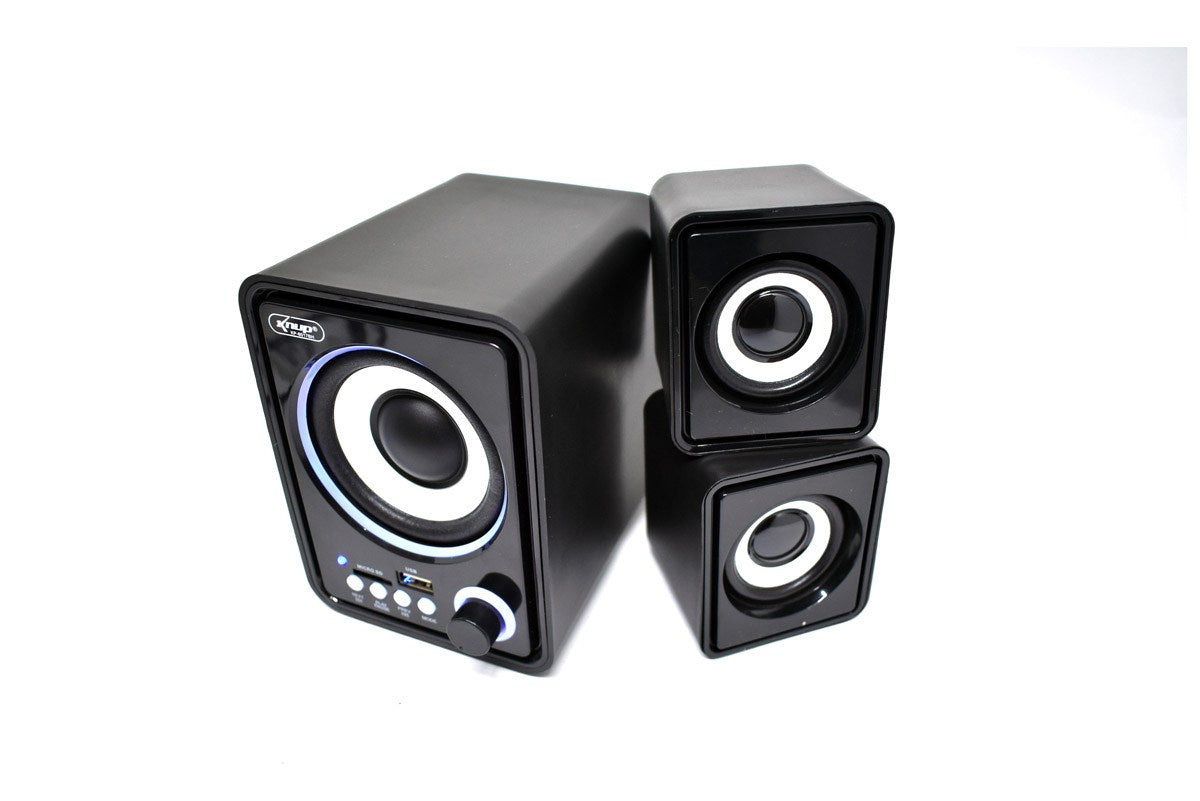 Caixa de Som Mini SubWoofer Blueto Usb Kp-6017Bh Knup