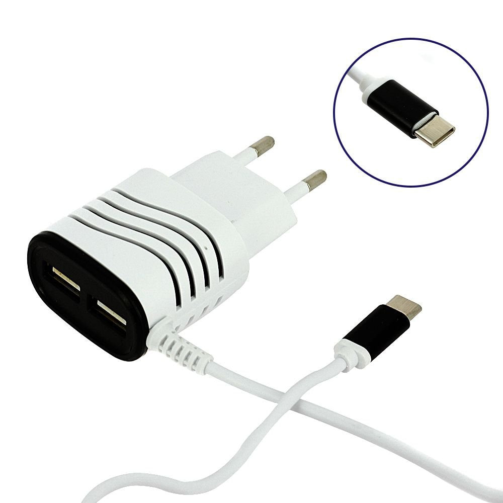 Carregador Inova Tipo-C Car-2084d Com 2 Usb 3.1A 1,2M