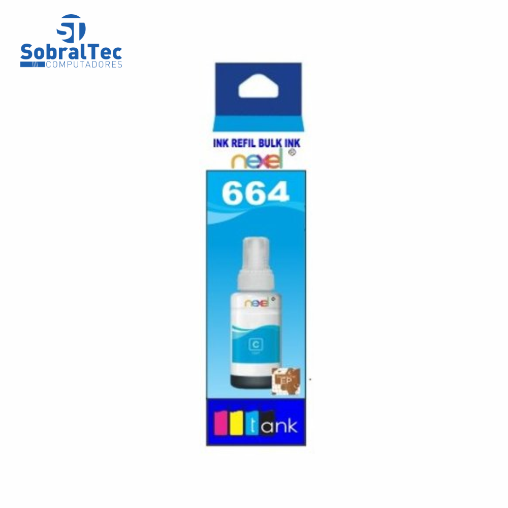 Tinta Refil Bulk Ink Compativel Epson Corante 100ML Cyan- 664 Nexel