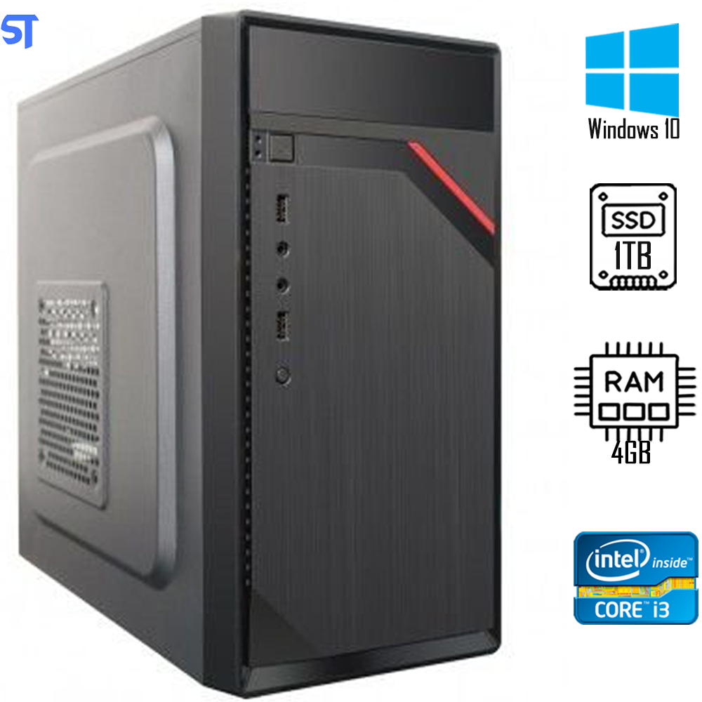 Computador Core i3-2100- HD SSD 1Tera- Memória 4GB- Gab -BG2316- Windows 10