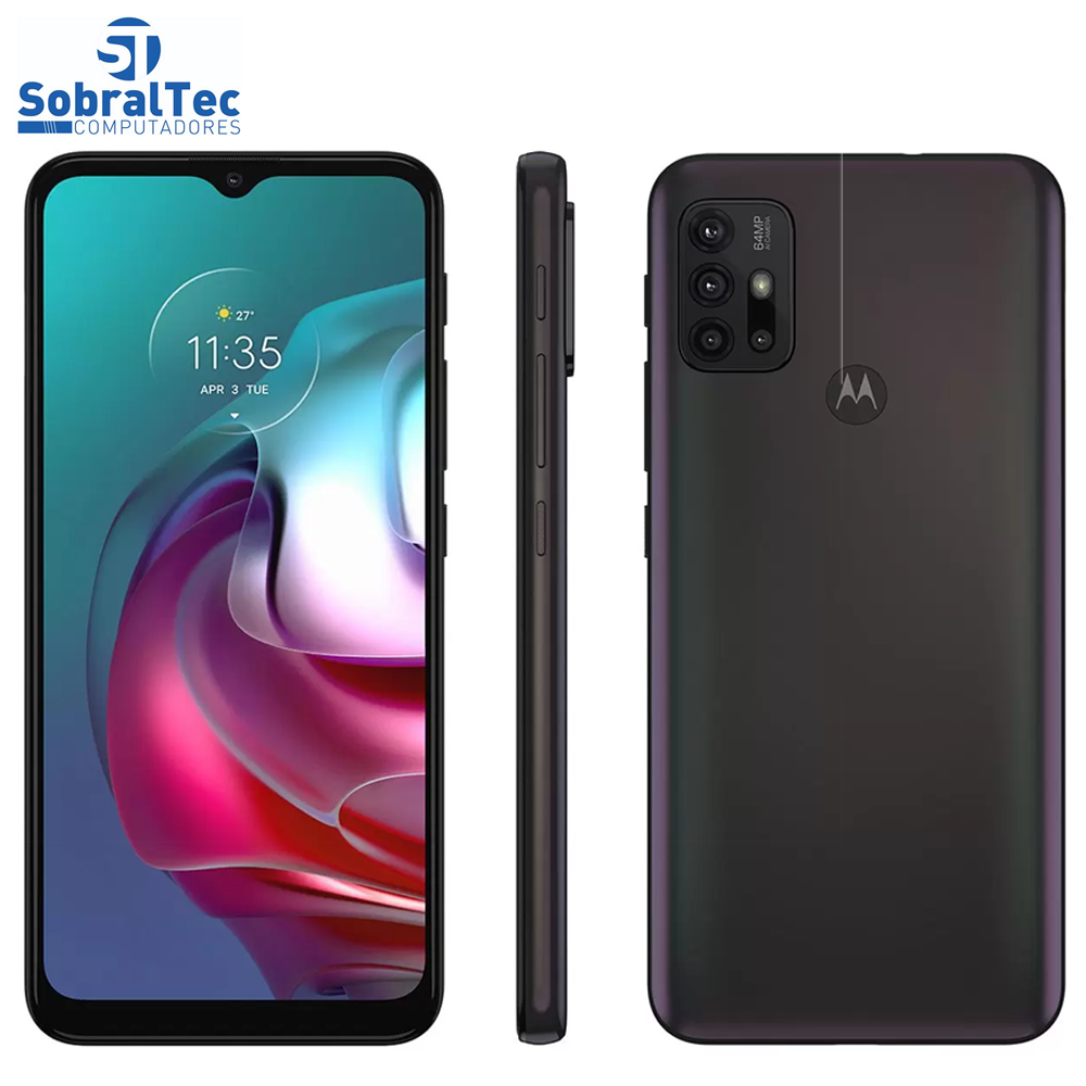 Smartphone Motorola Moto G30 128GB Dark Prism 4G - 4GB RAM Tela 6,5” Câm. Quádrupla + Selfie 13MP