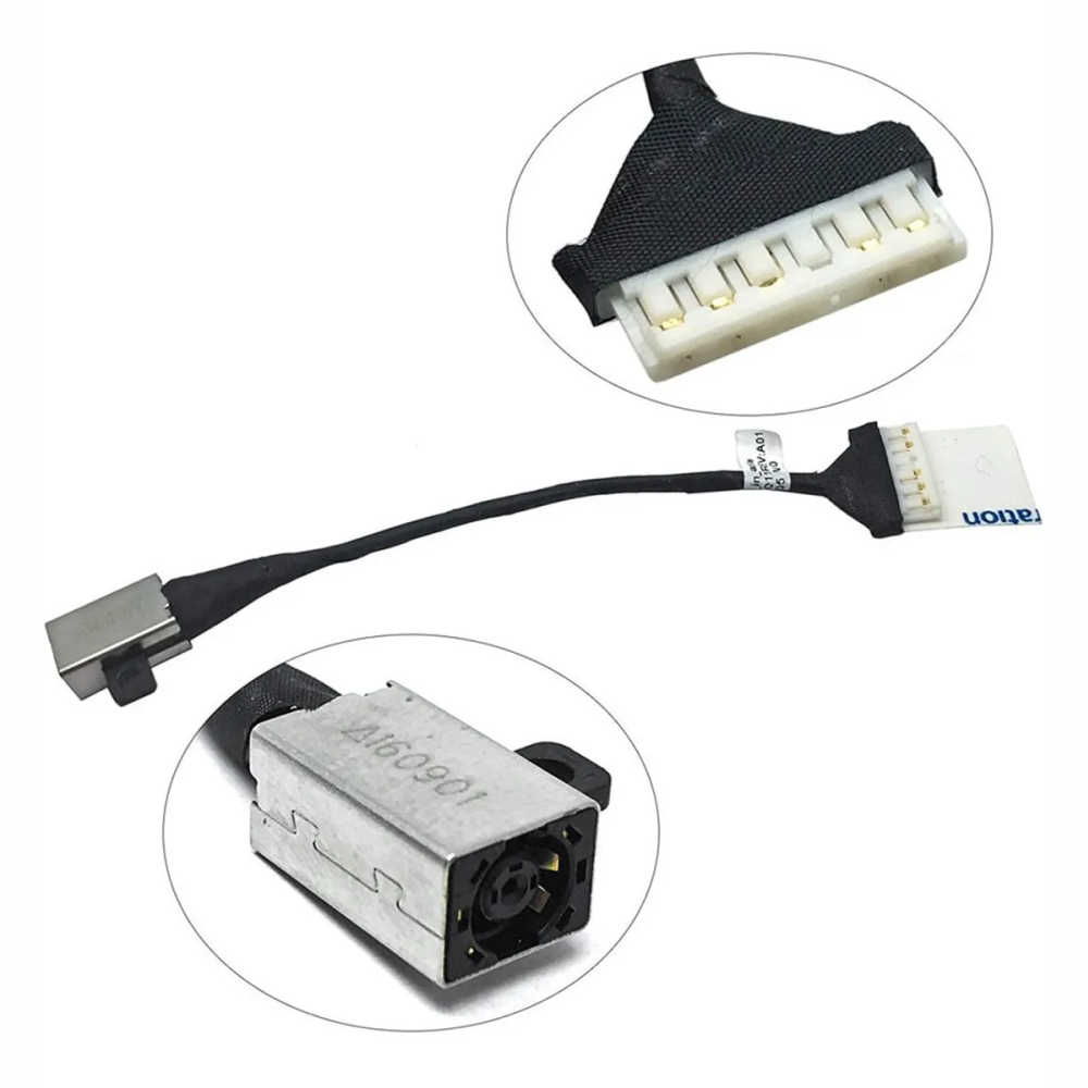 Conector DC Jack Dell Inspiron 14 3000 3451 3558 3458 5458 3552 3568 Com Cabo de Alimentação