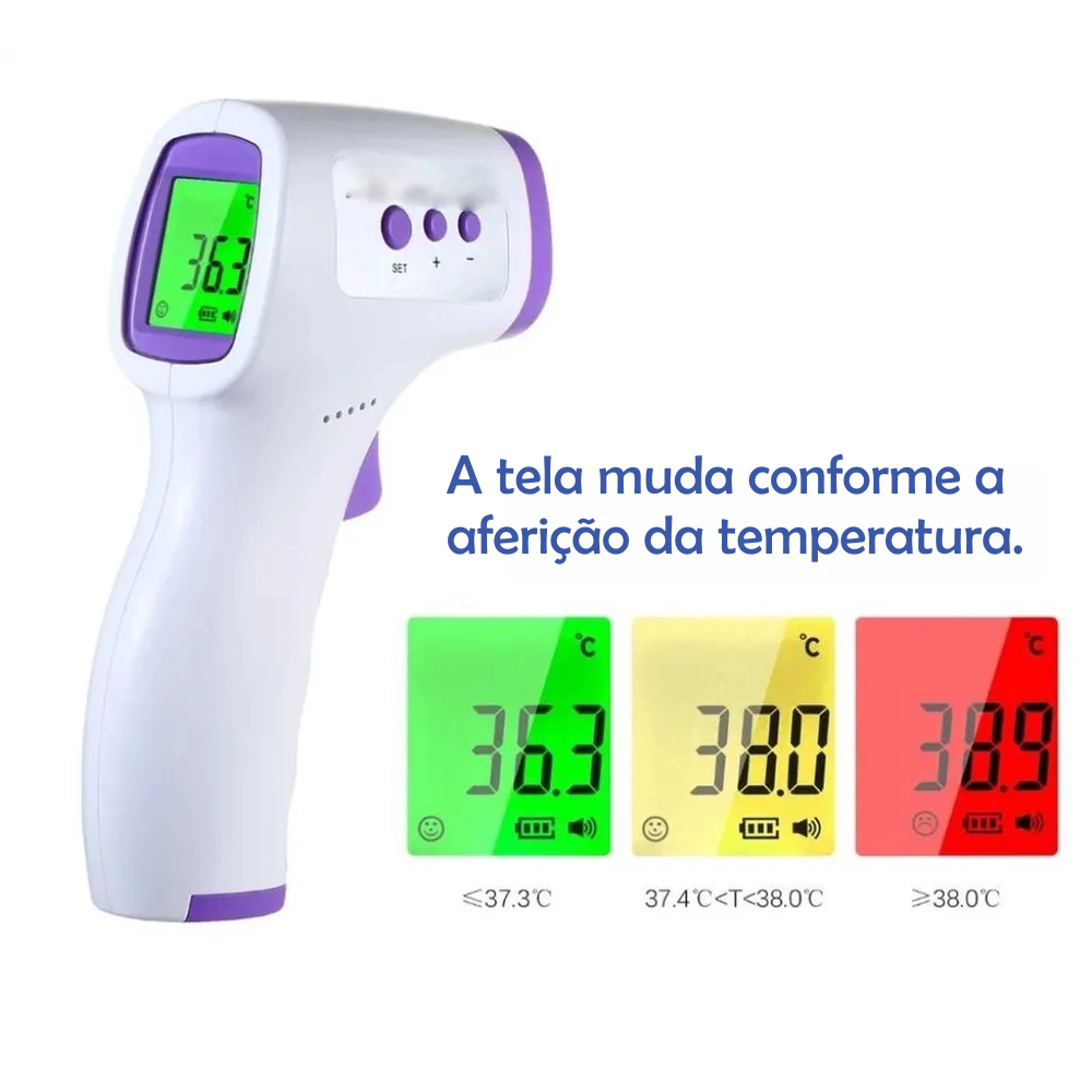 Termômetro Digital Infravermelho Lcd Sem Contato Armazena 32 Números Meirun MR868