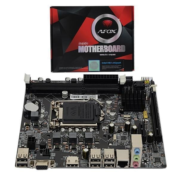 Placa Mãe Lga 1155 Ddr3 Afox Chipset Intel H61-MA5 Vga- Hdmi- Usb 3.0