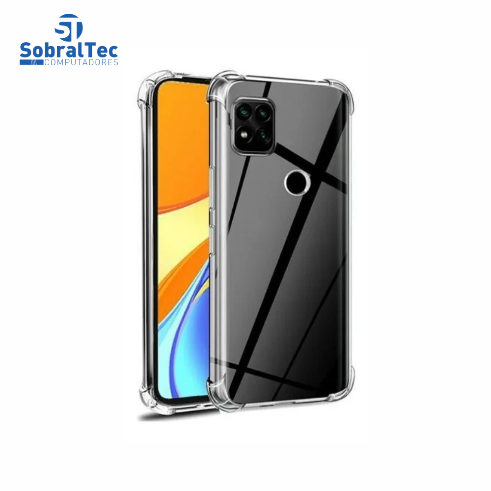 Capa Silicone TPU Transparente Borda Anti Impacto Anti-Shock Xiaomi Redmi 9C