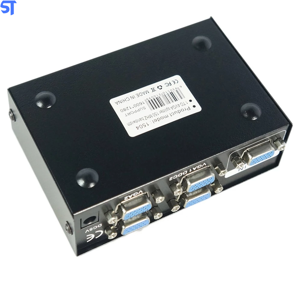 Switch VGA Splitter 4 Saídas 1 entrada VGA 150Mhz Para Monitor e Projetor- Onleny