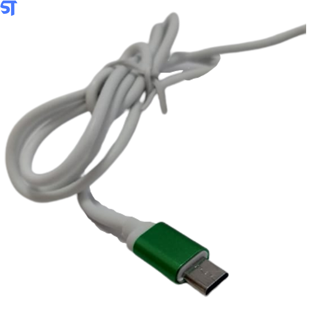 Carregador Rápido Com Duas portas Usb e 5.1A - Branco Com Verde- F-888