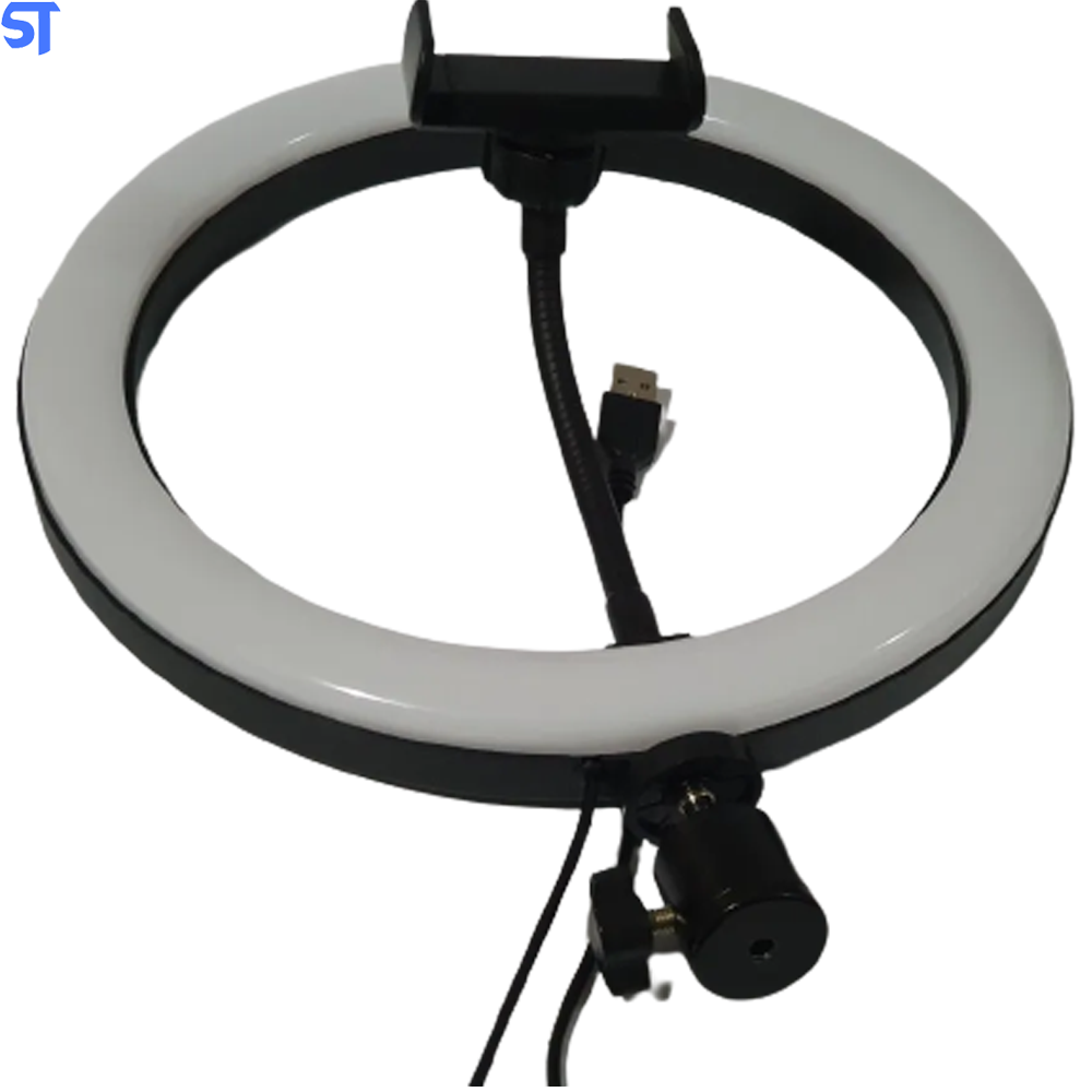 Kit Iluminador Led Ring Light 26Cm 35w Com Tripé Universal de 1,60 Mt