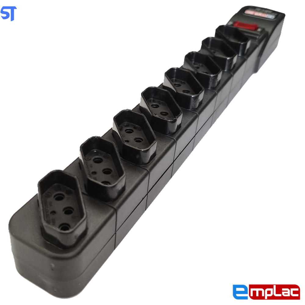 Protetor Elétrico Rearme Premium 8 Tomadas 1 Metro - Emplac