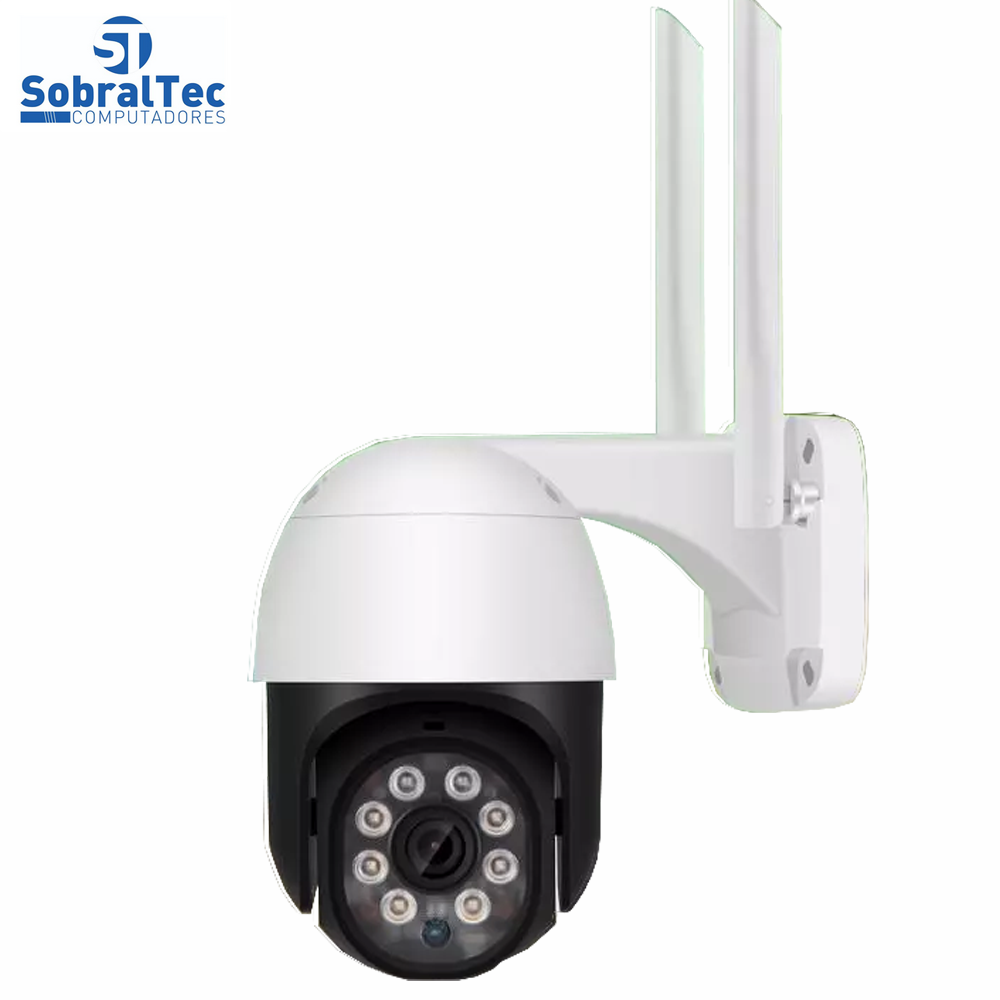 Câmera De Segurança IP Wi-Fi Externa Visão Noturna Detectora De Áudio Com Cartão Sd 64Gb A9B-EU