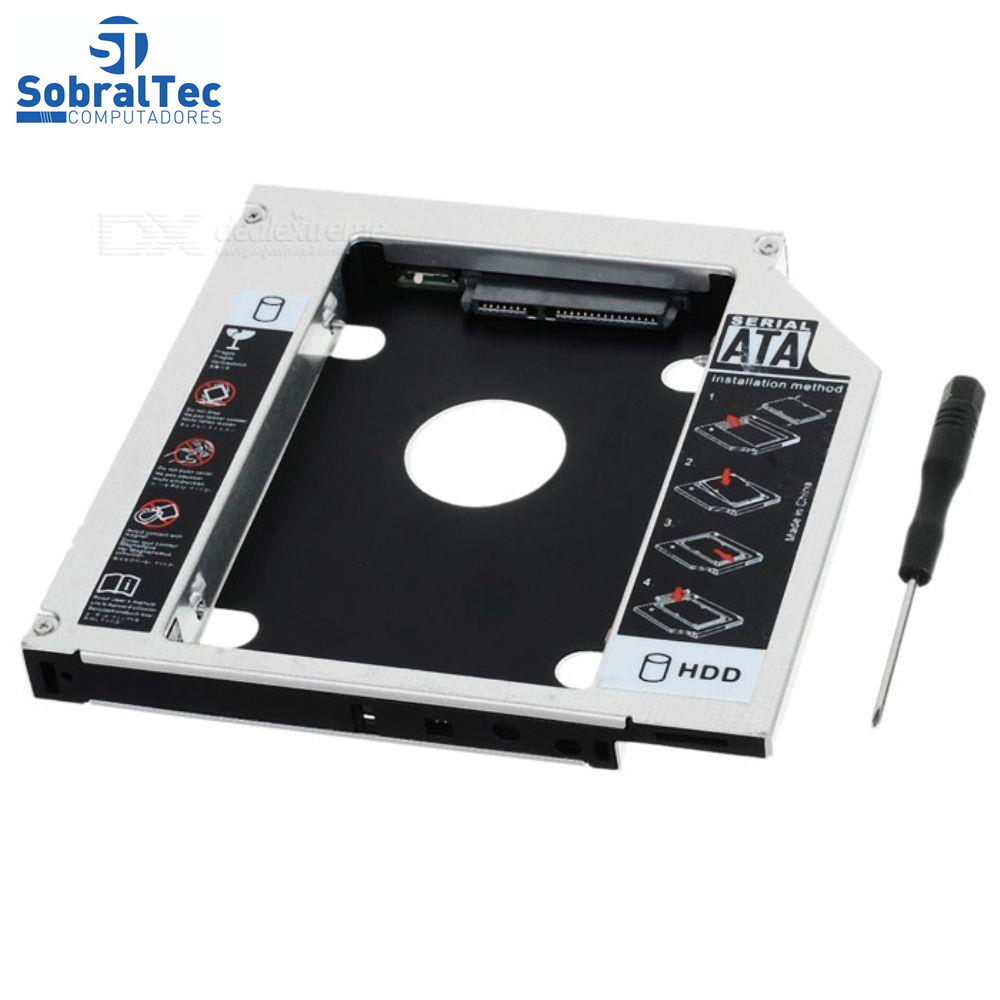 Gaveta Caddy Adaptador Para Segundo HD de Notebook ou Ssd 9.5mm Knup KP-HD010