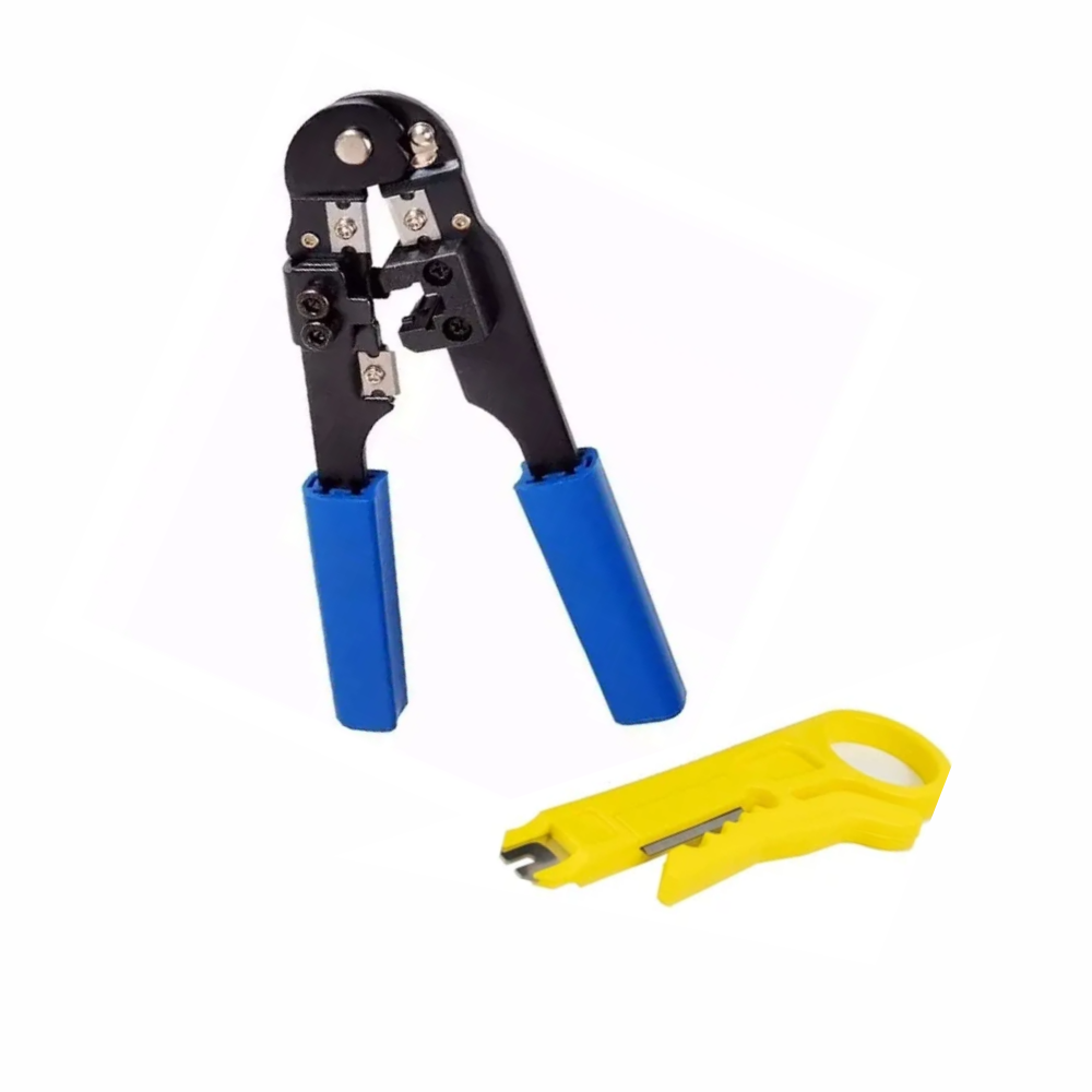 Alicate Crimpador RJ45 RJ12 RJ11 Cortador e Decapador BMAX HT-210C
