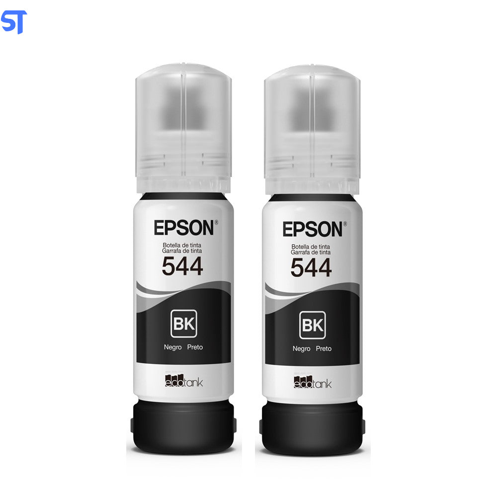 Kit Garrafas de Tinta Original Epson T544 Preta com 2 Unidades