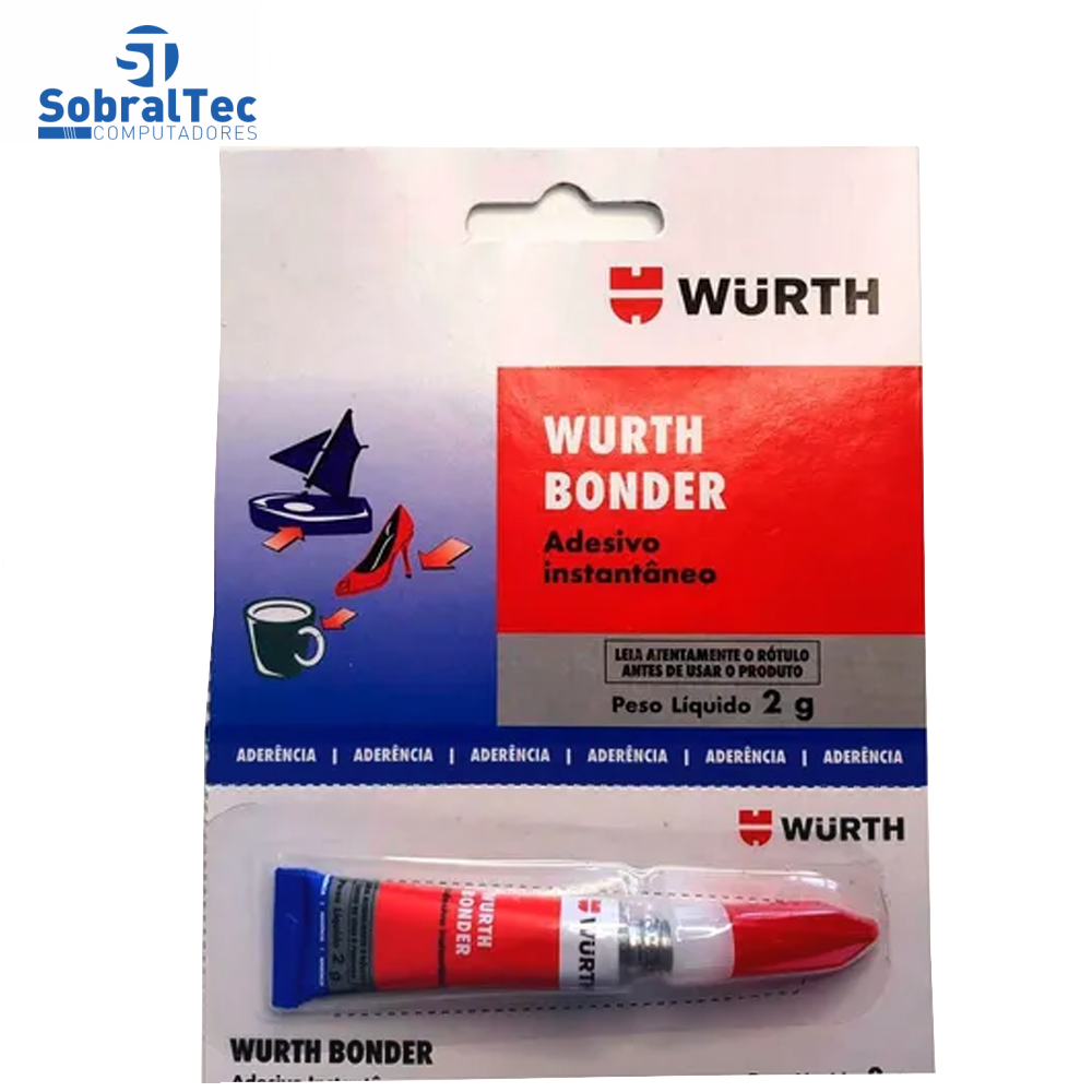 Cola Wurth Bonder Adesivo Instatanio 2 Gramas- Para Materiais Diversos