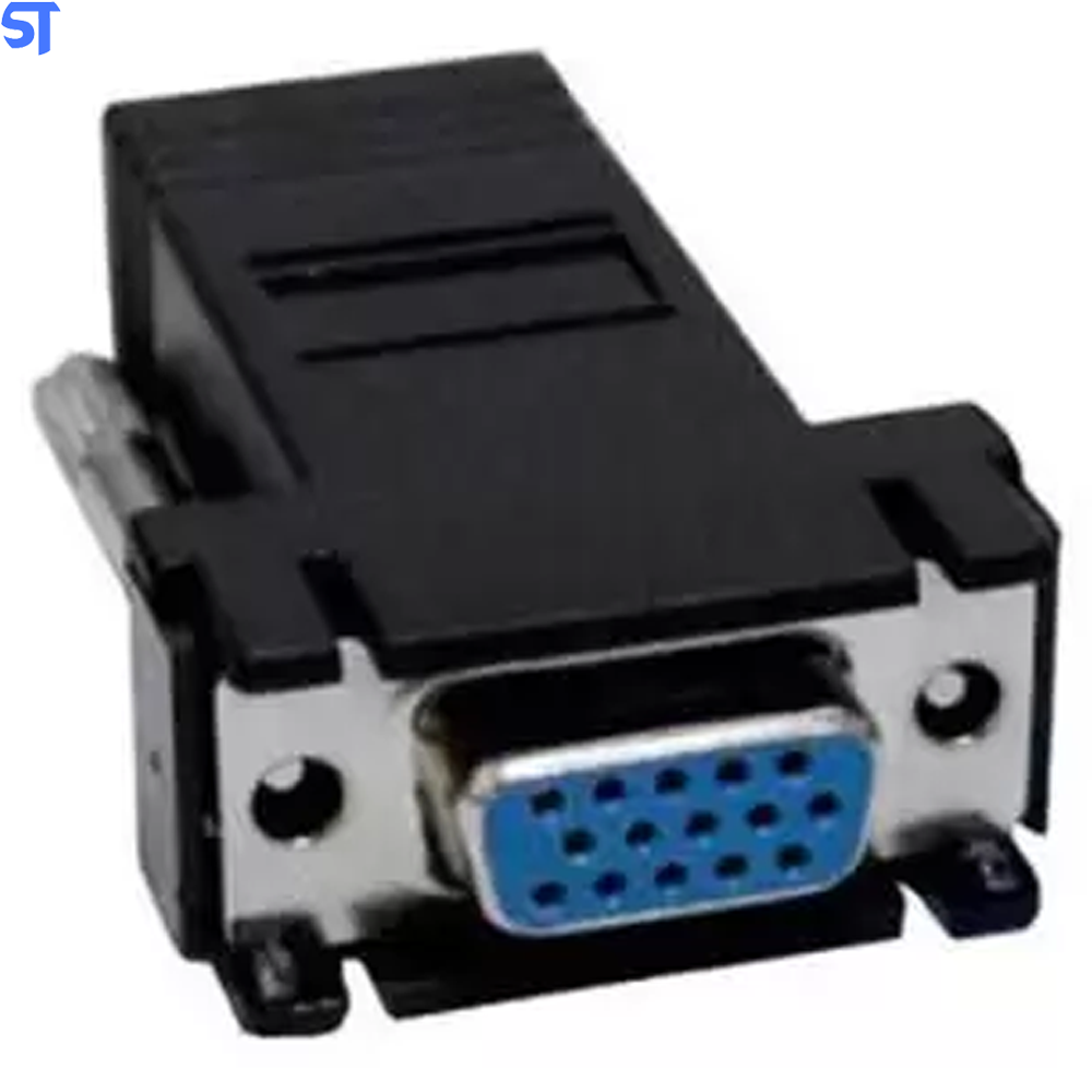 Adaptador de VGA Fêmea Para RJ45 Fêmea Cat5 Cat5e