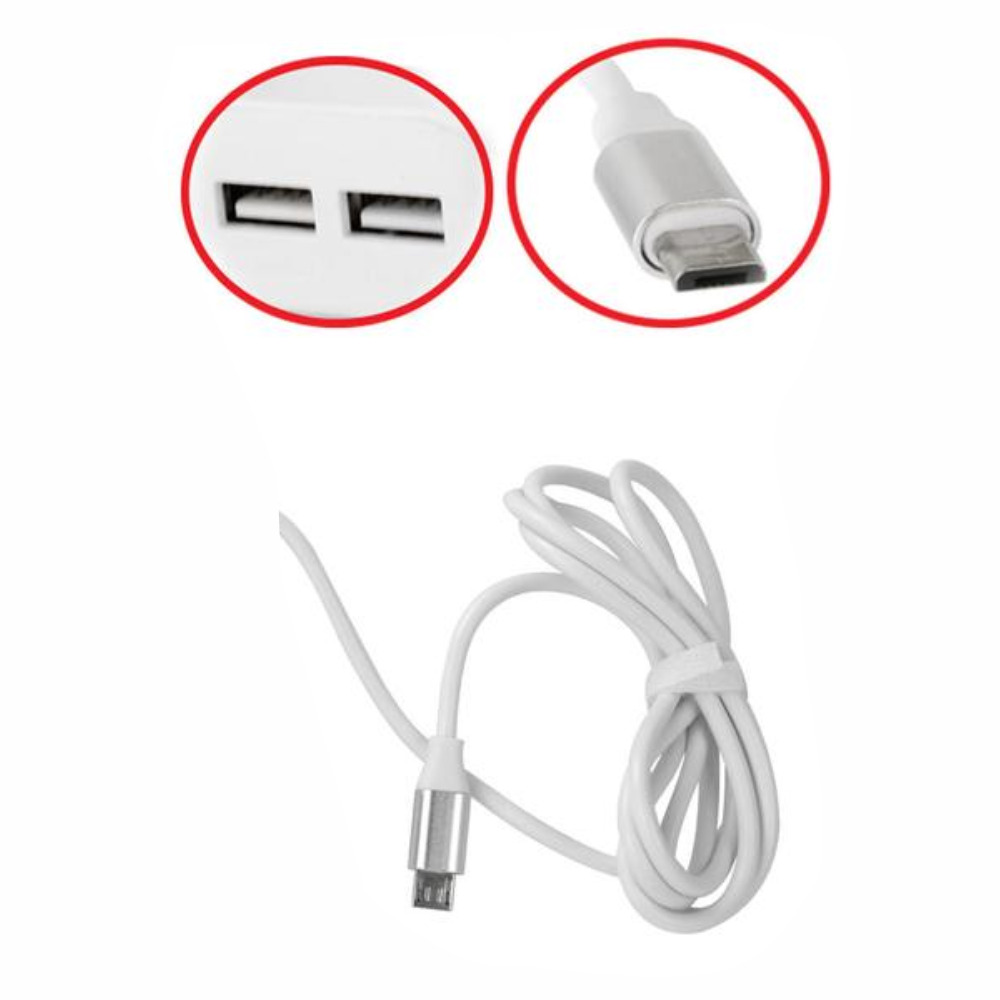 Carregador Inteligente USB 3.1a Prime CAR-G5181 Branco Com Duas Portas USB Extras