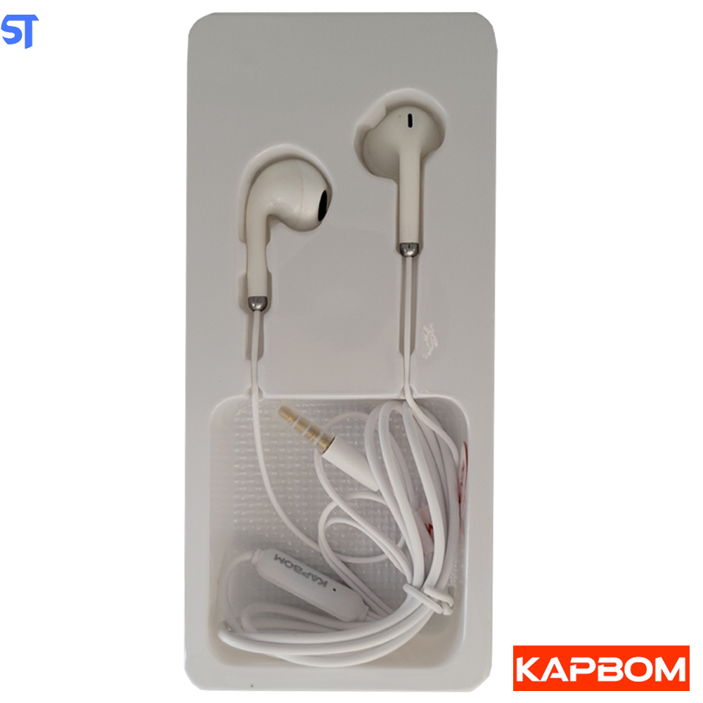 Fone De Ouvido Estéreo P2 3.5mm Branco Kapbom- KA-743