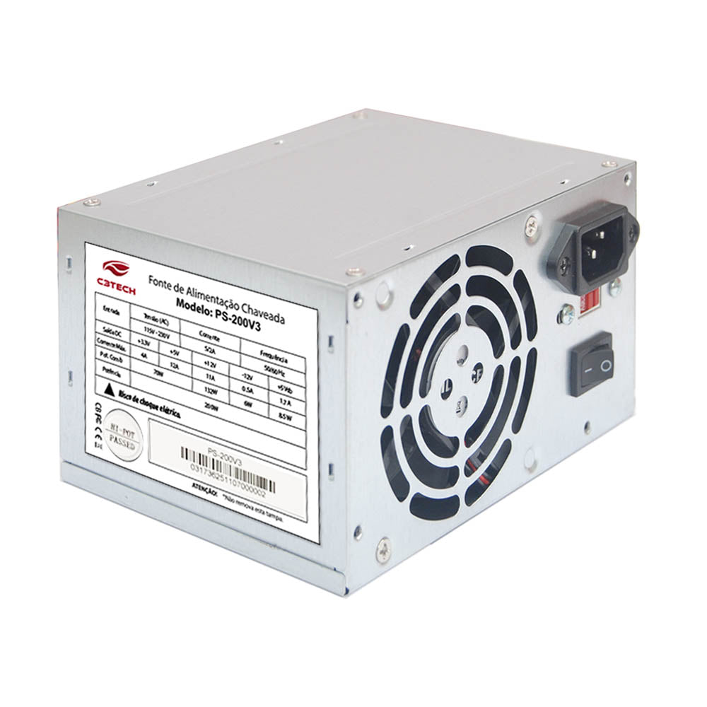 Fonte Atx 200W Real C3Tech Ps200V3