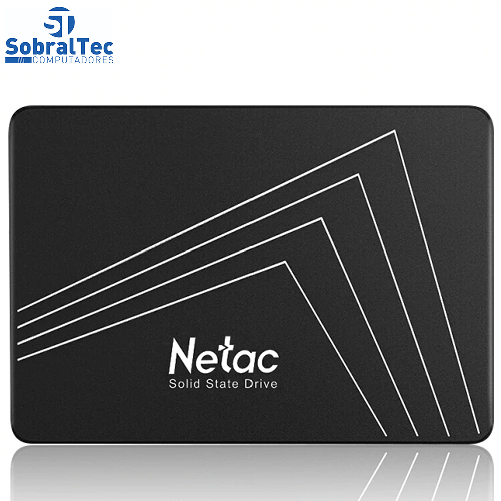 HD SSD 512GB Netac Sata 3 560mb/s para Leitura e 510mb/s para Gravação Black