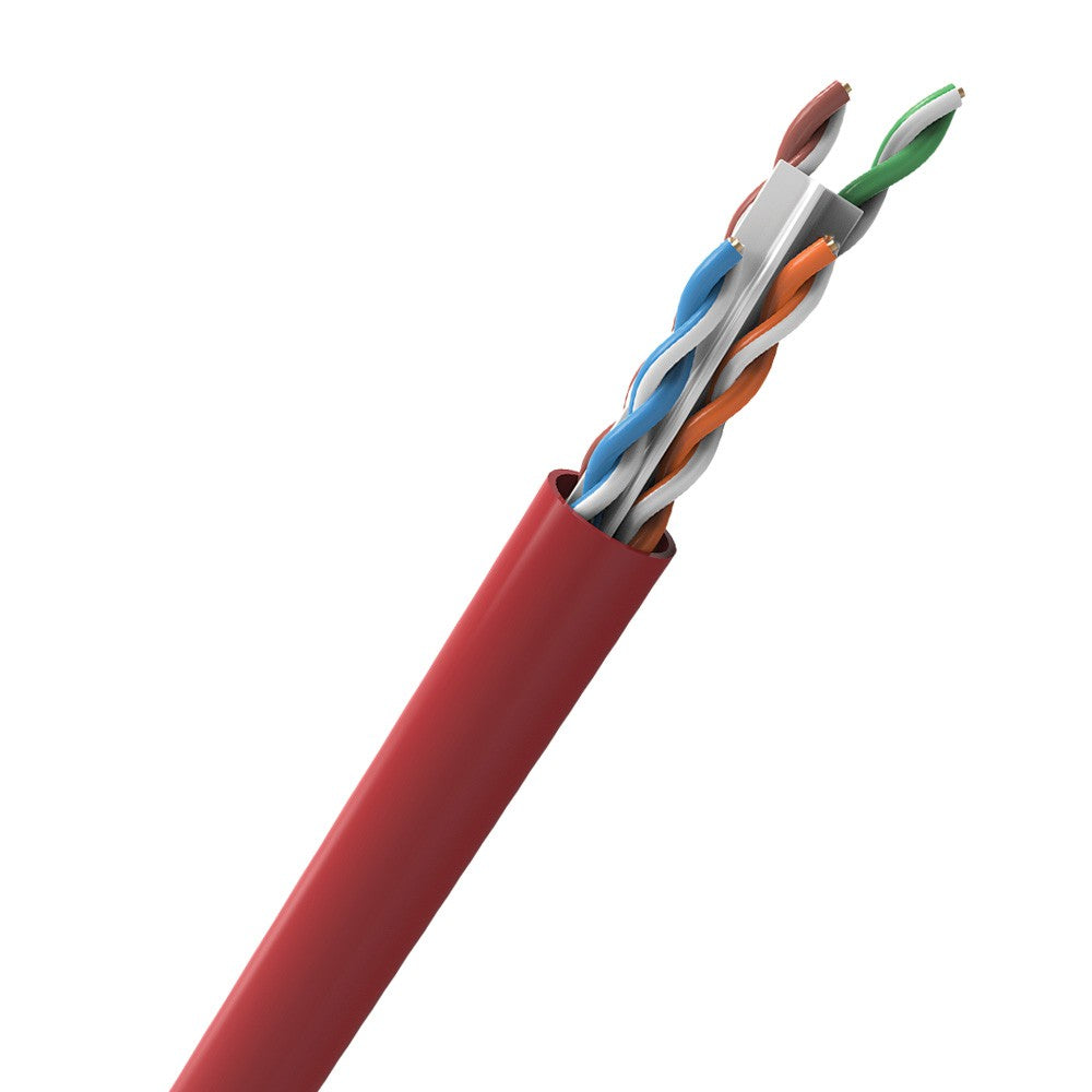 Cabo Rede Giga Cat6 Caixa 305m Vermelho Draka Prysmian Homologado Anatel