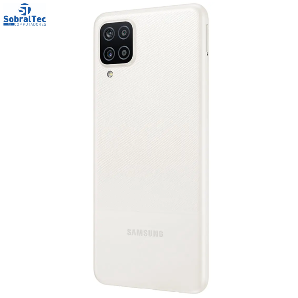 Smartphone Samsung Galaxy A12 64GB 4G - Octa-Core 4GB RAM 6,5” Câm. Quádrupla + Selfie 8MP - Branco