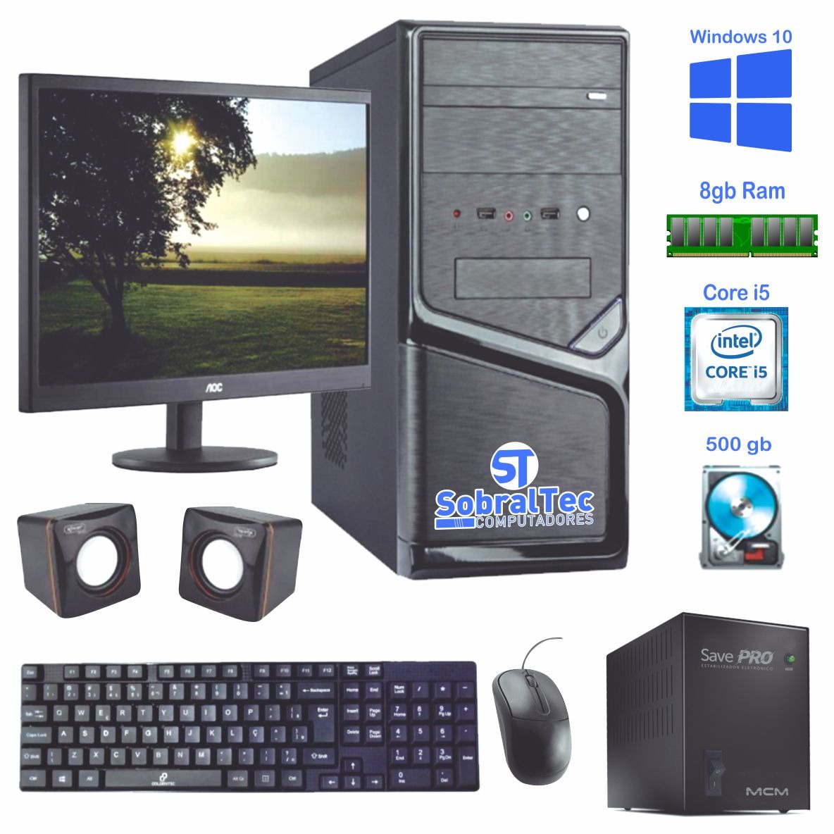 Computador Core i5 3.10Ghz -TG-H61-S -HD 500GB Memória Ram 4 Gb Configurável