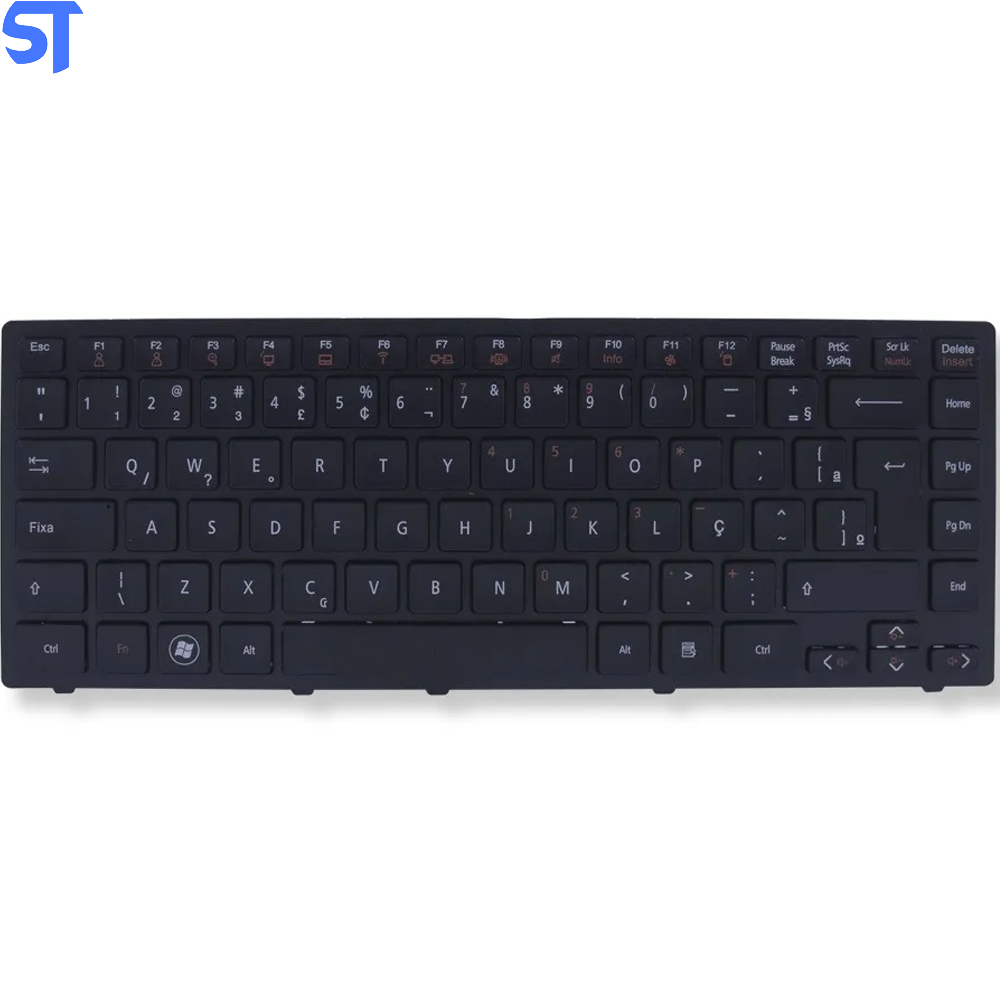 Teclado Notebook Compativel Com Lg S425 - Preto - Br - Com Moldura