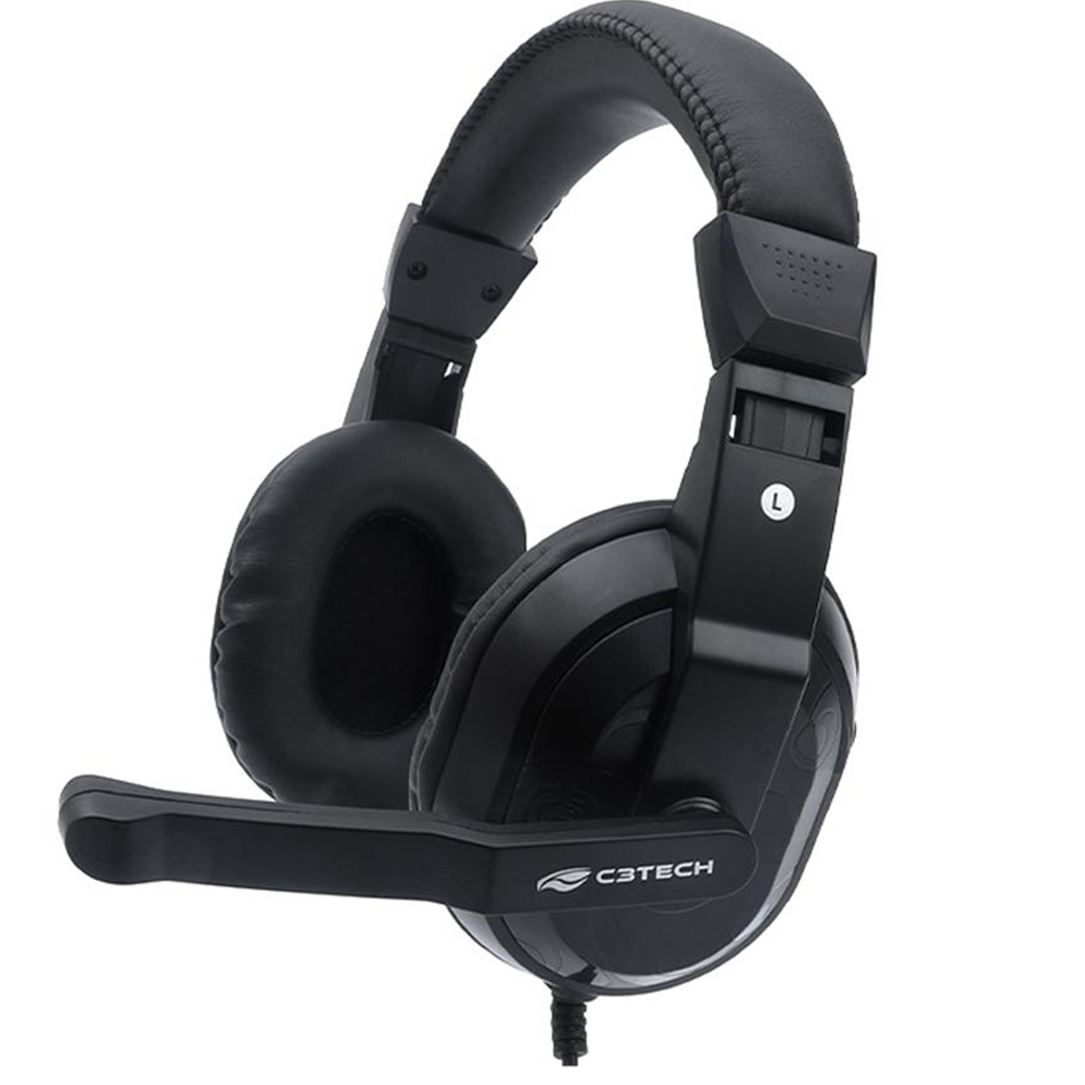 Headset Fone Com Microfone Gamer PH-G12BK C3Tech P2, PS4, Drivers 40mm