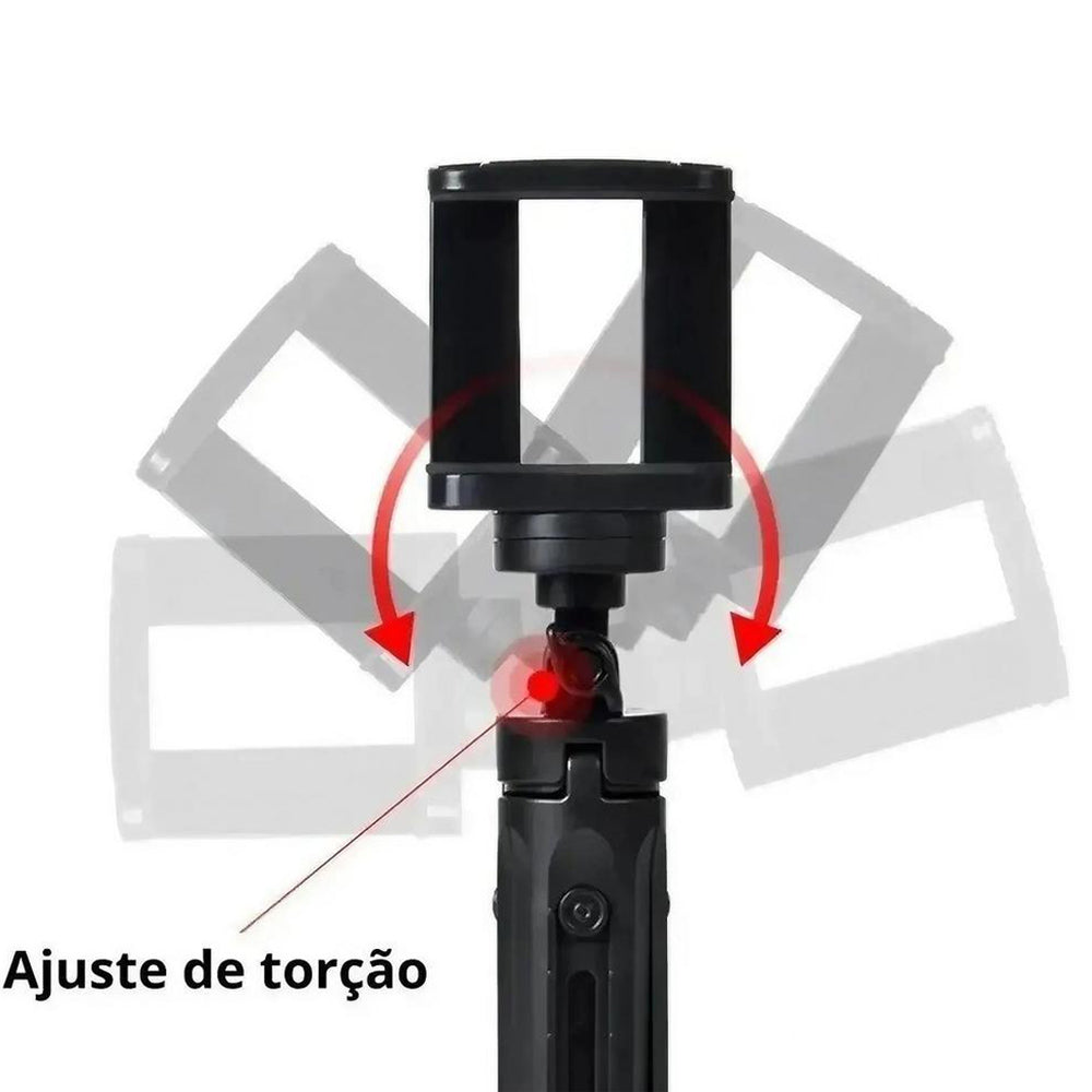 Suporte Tripe Ajustavel 360-Graus Ate 28 Cm Tripod Preto