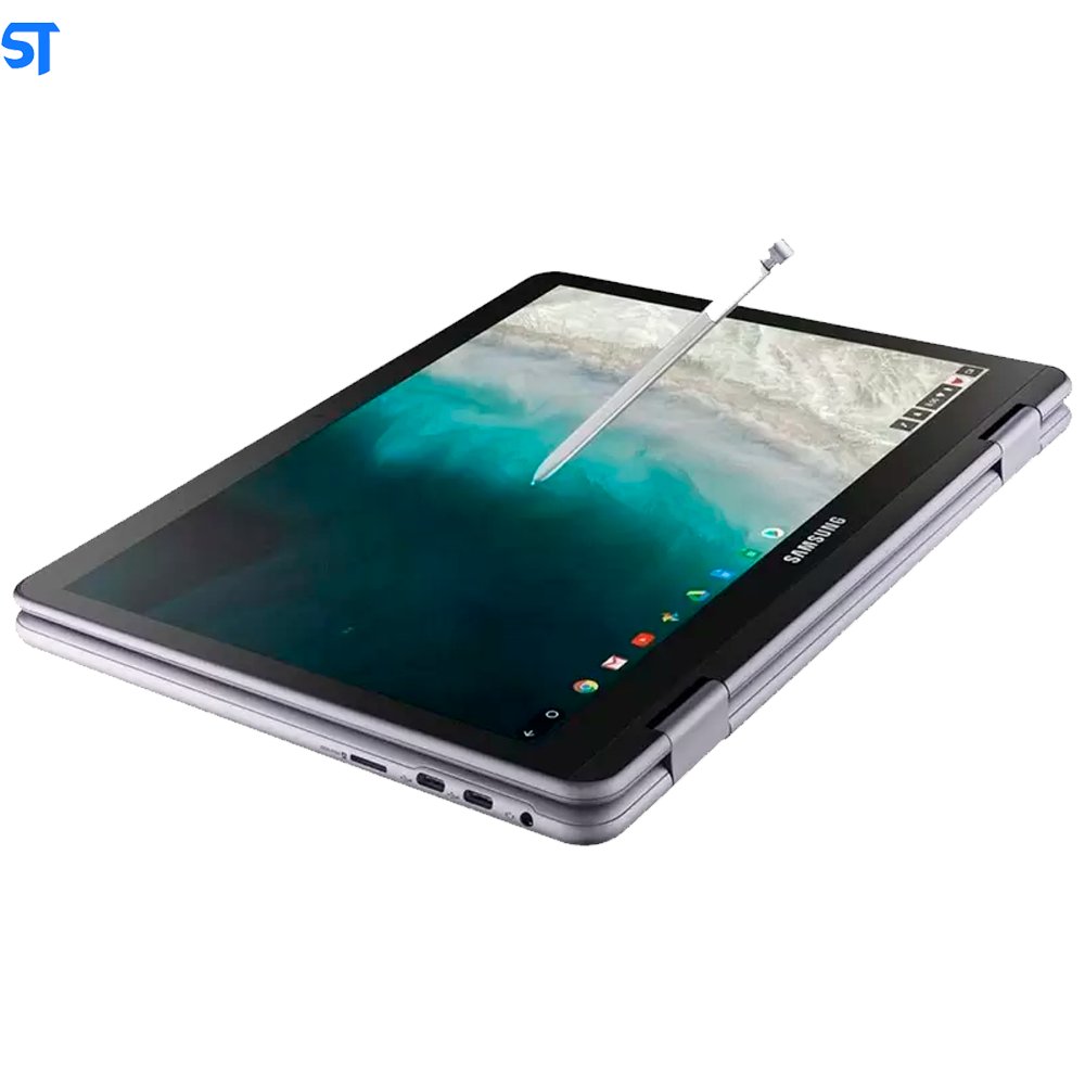 Notebook Samsung Chromebook Plus 12” FHD Touch Com Caneta Intel 1.5Ghz 4GB 32GB SSD OS -XE521QAB Prata