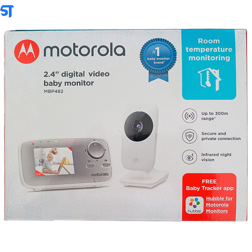 Babá Eletrônica Motorola  3'' MBP 30A - Motorola -Tela 3" - Comunicação Bidirecional Com Canções de Ninar- Branco