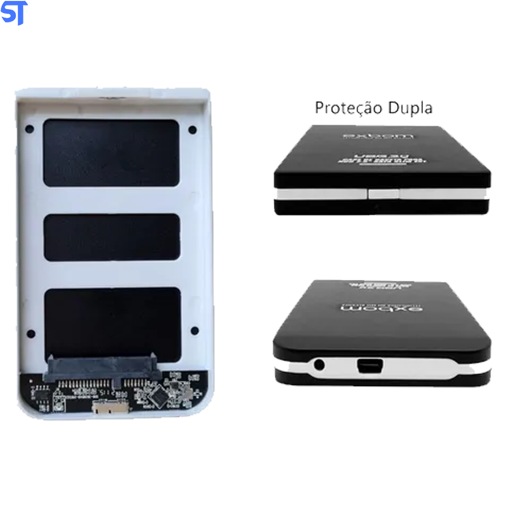 Case de Gaveta Usb 3.0 para Hdd 2.5" Sata Slim Externo Blister- Exbom Cghd-30