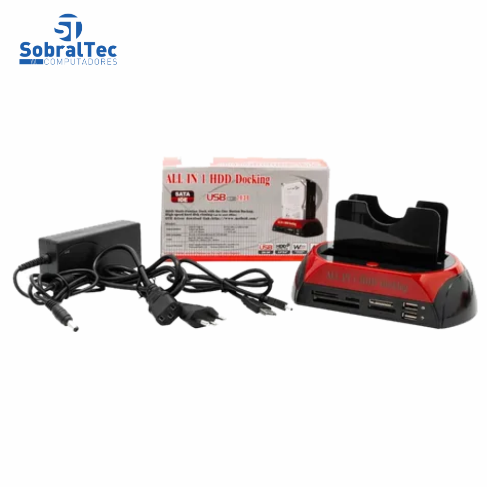 Docking Station Unidade De Disco Rígido Interno Duplo Caso HDD Enclosure Sata Para 2,5 