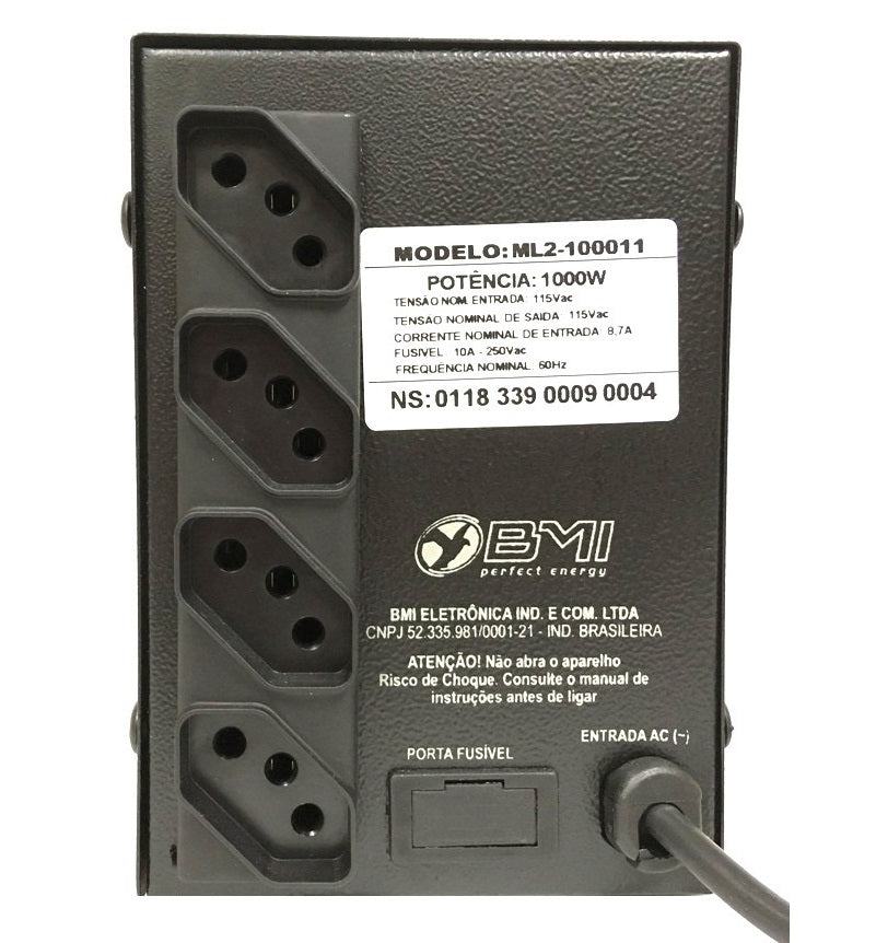 Estabilizador Bmi Microline 2 1000VA Biv 115V- ML2-1000B1