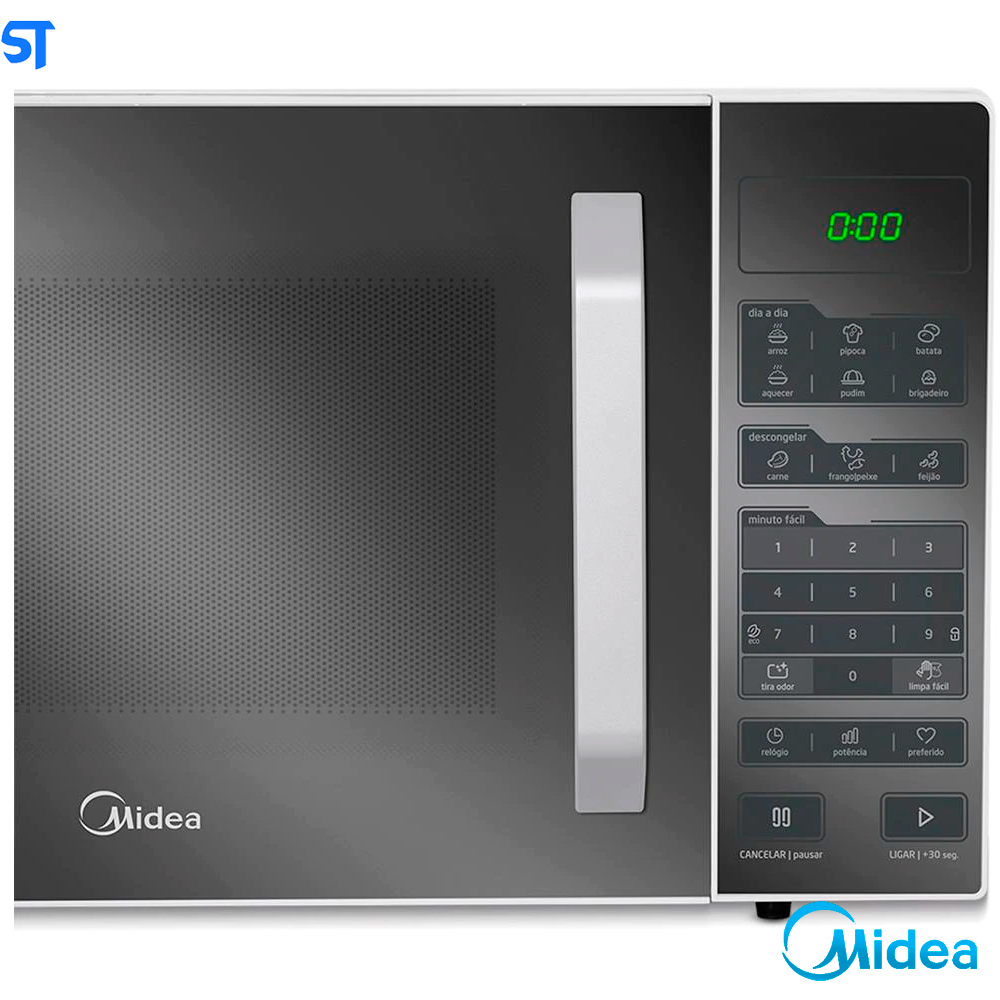 Forno Micro-Ondas 35L Branco Espelhado Midea 220V MXSA35E2