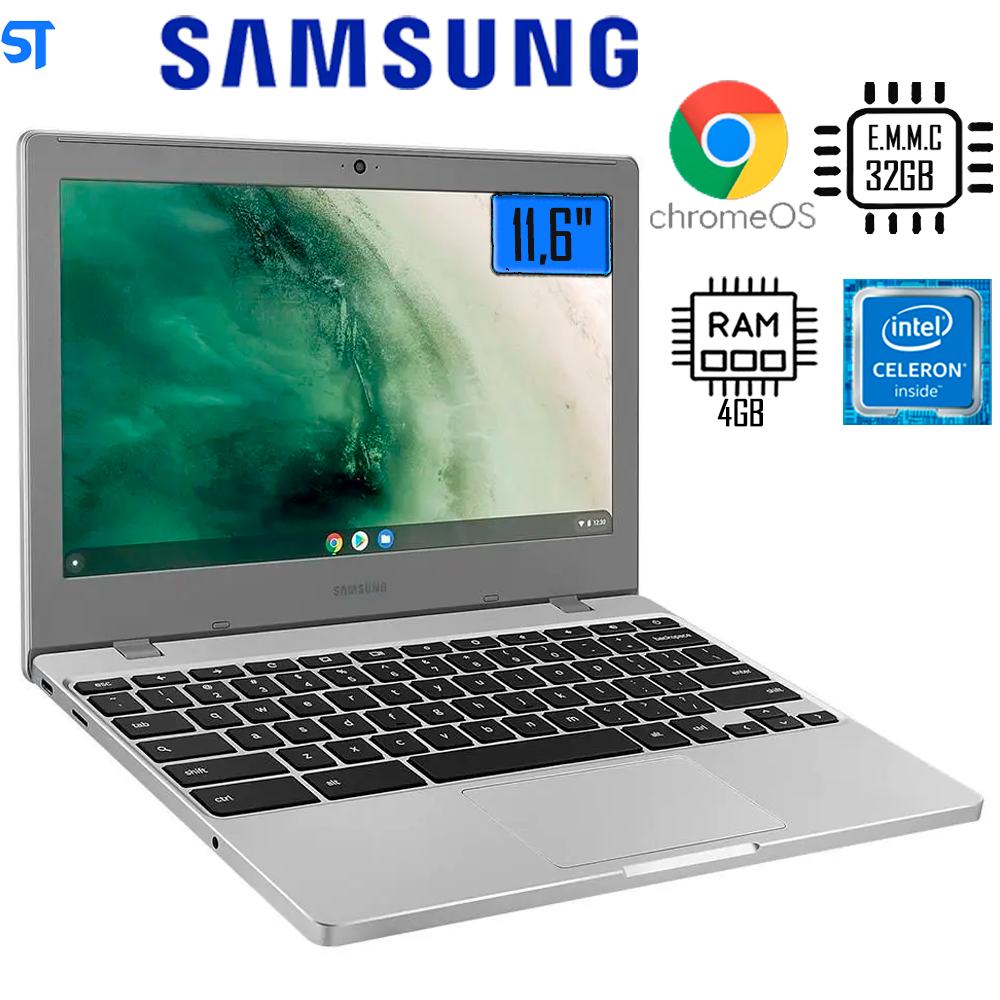 Chromebook Samsung Intel Celeron N4020, 4GB RAM, 32GB e.MMC, 11,6