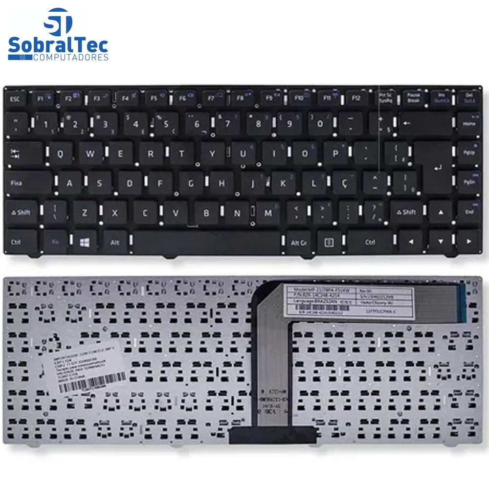 Teclado Notebook Positivo Stilo Xc3650 Sem Moldura Mp-11j78pa-f5167
