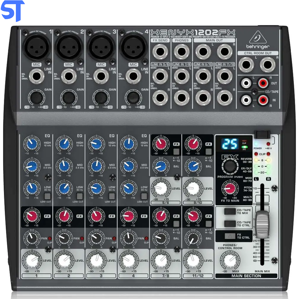 Mesa de Som Behringer Xenyx 1202FX 12 Canais com Efeitos