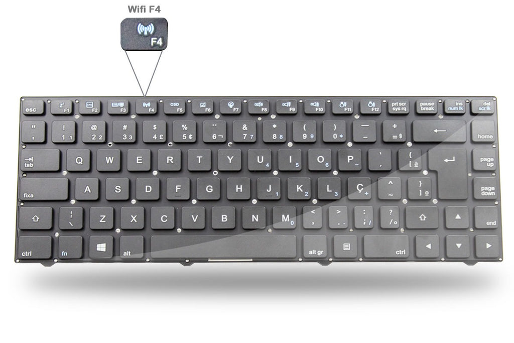 Teclado Notebook Philco Positivo 14F/14e/Sti Tecla Alta P/n Bne F51g