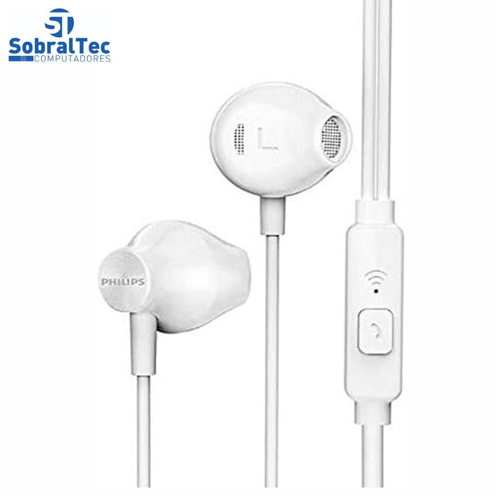 Fone de Ouvido Philips Intra Auricular TAUE101WT/00 Branco